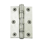 Set of Two 3" Heavy Duty Ball Bearing Hinges - Satin Chrome